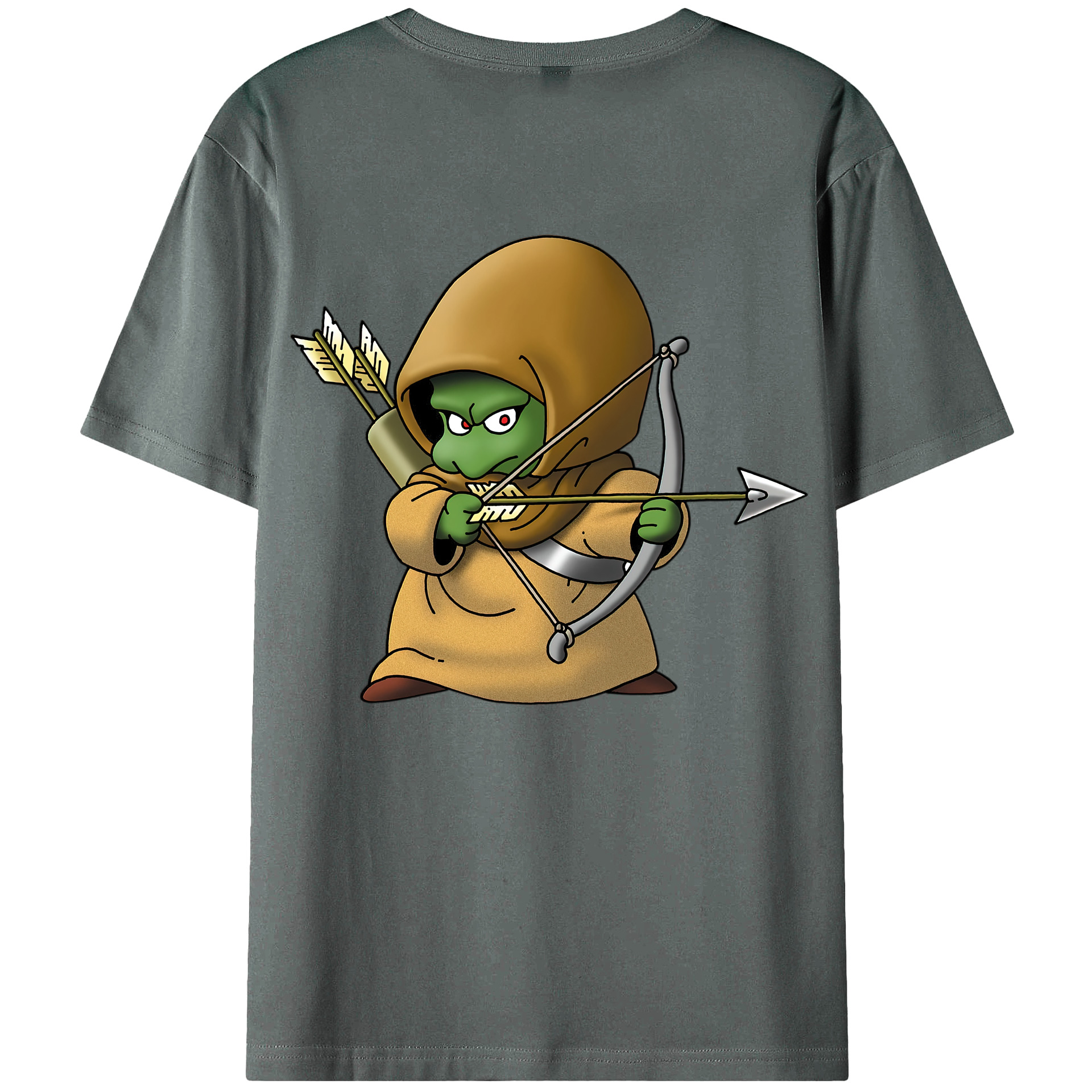 （画像用） ドラゴンクエスト Doragon Kuesuto Dragon Quest 綿100％ メンズ半袖Tシャツ（バックプリント） 通気性